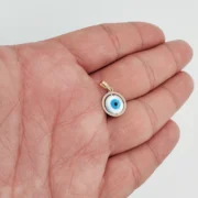 آویز گردنبند طلا 18 عیار سوزیانا مدل چشم نظر - Image 3