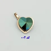 آویز گردنبند طلا 18 عیار سوزیانا مدل قلب رنگبندی - Image 3