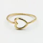 انگشتر طلا 18 عیار زنانه سوزیانا مدل تک قلب