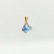 آویز گردنبند طلا 18 عیار سوزیانا مدل پروانه رنگی - Image 4