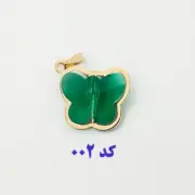 آویز گردنبند طلا 18 عیار سوزیانا مدل پروانه رنگی - Image 7