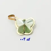 آویز گردنبند طلا 18 عیار سوزیانا مدل پروانه رنگی - Image 9