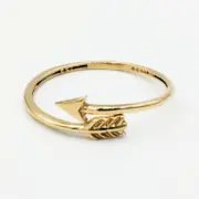 انگشتر طلا 18 عیار زنانه سوزیانا مدل تیر و دنباله