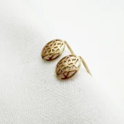 گوشواره طلا 18 عیار زنانه سوزیانا مدل دایره و ستاره