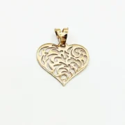 پلاک آویز طلا 18 عیار سوزیانا مدل قلب کد 101