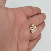 پلاک آویز طلا 18 عیار سوزیانا مدل قلب کد 101 - Image 3