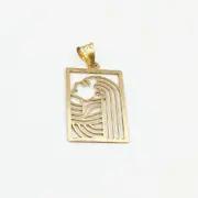 پلاک آویز طلا 18 عیار سوزیانا مدل چهره مینیمال - Image 2