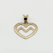 پلاک آویز طلا 18 عیار سوزیانا مدل قلب کد 100