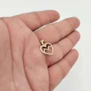 پلاک آویز طلا 18 عیار سوزیانا مدل قلب کد 100 - Image 3