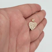 پلاک آویز طلا 18 عیار سوزیانا مدل قلب کد 102 - Image 3