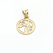 پلاک آویز طلا 18 عیار سوزیانا مدل گل کد 88