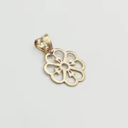 پلاک آویز طلا 18 عیار سوزیانا مدل گل کد 100 - Image 2