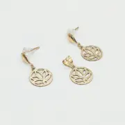 ست طلا 18 عیار زنانه سوزیانا مدل برگ کد 2000