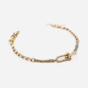 دستبند طلا 18 عیار زنانه سوزیانا مدل تیفانی تی