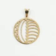 پلاک آویز طلا 18 عیار سوزیانا مدل دایره دی