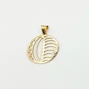 پلاک آویز طلا 18 عیار سوزیانا مدل دایره دی - Image 2