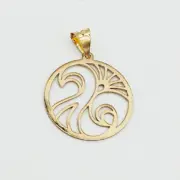 پلاک آویز طلا 18 عیار سوزیانا مدل موج مینی