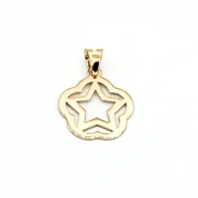 پلاک آویز طلا 18 عیار سوزیانا مدل ستاره کد 99