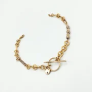 دستبند طلا 18 عیار زنانه سوزیانا مدل تیفانی tiffany قفل - Image 2