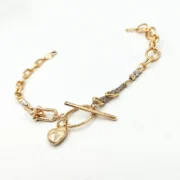 دستبند طلا 18 عیار زنانه سوزیانا مدل تیفانی tiffany قلب کد 4 - Image 2