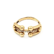 انگشتر طلا 18 عیار زنانه سوزیانا مدل تیفانی نگین دار