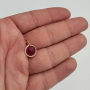 آویز گردنبند طلا 18 عیار سوزیانا مدل گوی قرمز - Image 3