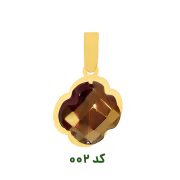 آویز گردنبند طلا 18 عیار سوزیانا مدل ونکلیف رنگبندی انتخابی - Image 3