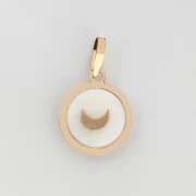 آویز گردنبند طلا 18 عیار سوزیانا مدل هلال ماه