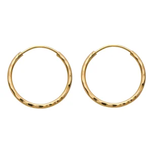 گوشواره طلا 18 عیار زنانه سوزیانا مدل حلقه ای تراش