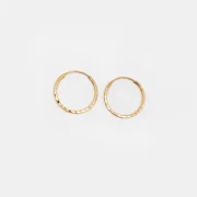 گوشواره طلا 18 عیار زنانه سوزیانا مدل حلقه ای تراش - Image 3