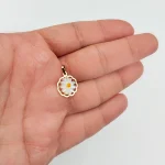 آویز گردنبند طلا 18 عیار سوزیانا مدل گل بابونه - Image 5