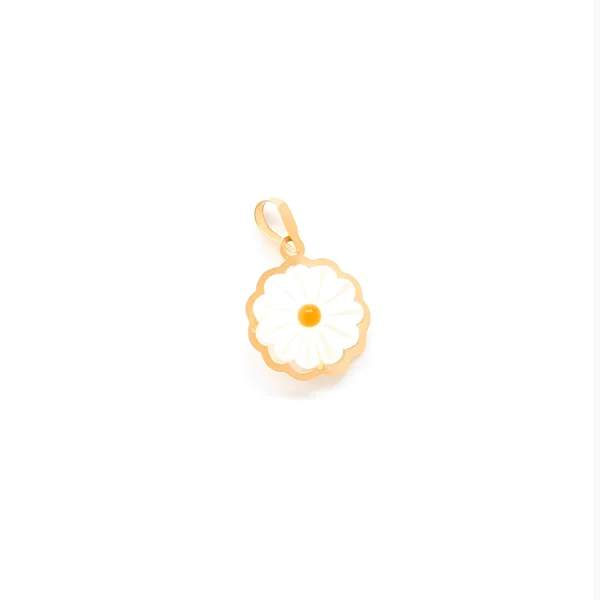 آویز گردنبند طلا 18 عیار سوزیانا مدل گل بابونه - Image 2