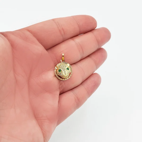 آویز گردنبند طلا 18 عیار سوزیانا مدل ببر طلایی - Image 2