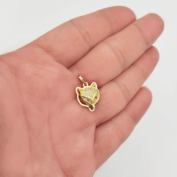 rubah-718722 آویز گردنبند طلا 18 عیار سوزیانا مدل روباه طلایی - Image 3