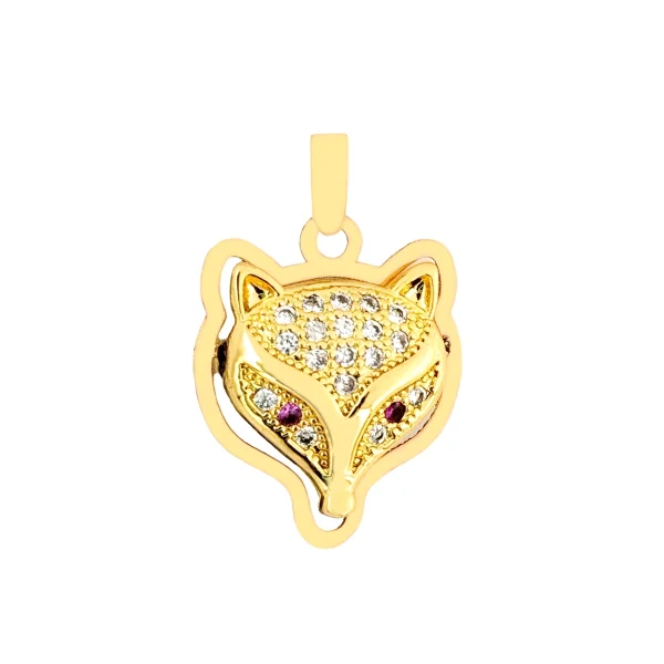 rubah-7187227 آویز گردنبند طلا 18 عیار سوزیانا مدل روباه طلایی - Image 1