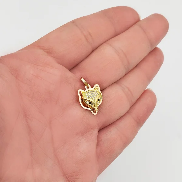 آویز گردنبند طلا 18 عیار سوزیانا مدل روباه چشم سیاه کد 2 - Image 3