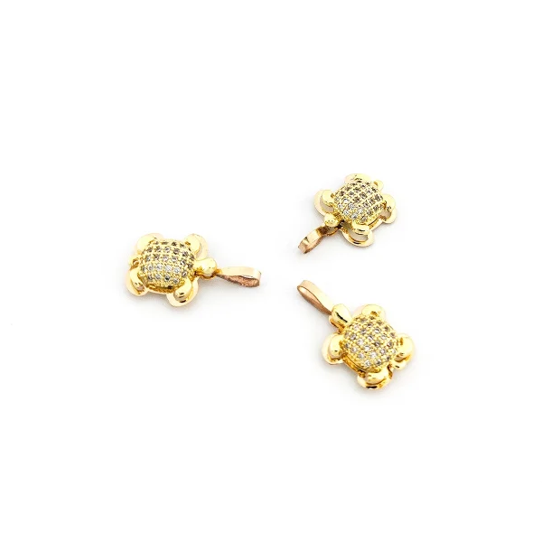 lakposht-1 آویز گردنبند طلا 18 عیار سوزیانا مدل لاک پشت - Image 2