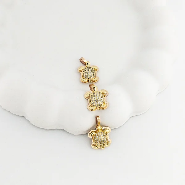 lakposht-4 آویز گردنبند طلا 18 عیار سوزیانا مدل لاک پشت - Image 3