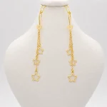 گوشواره طلا 18 عیار زنانه سوزیانا مدل آویز کد 809
