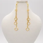 گوشواره طلا 18 عیار زنانه سوزیانا مدل آویز کد 811