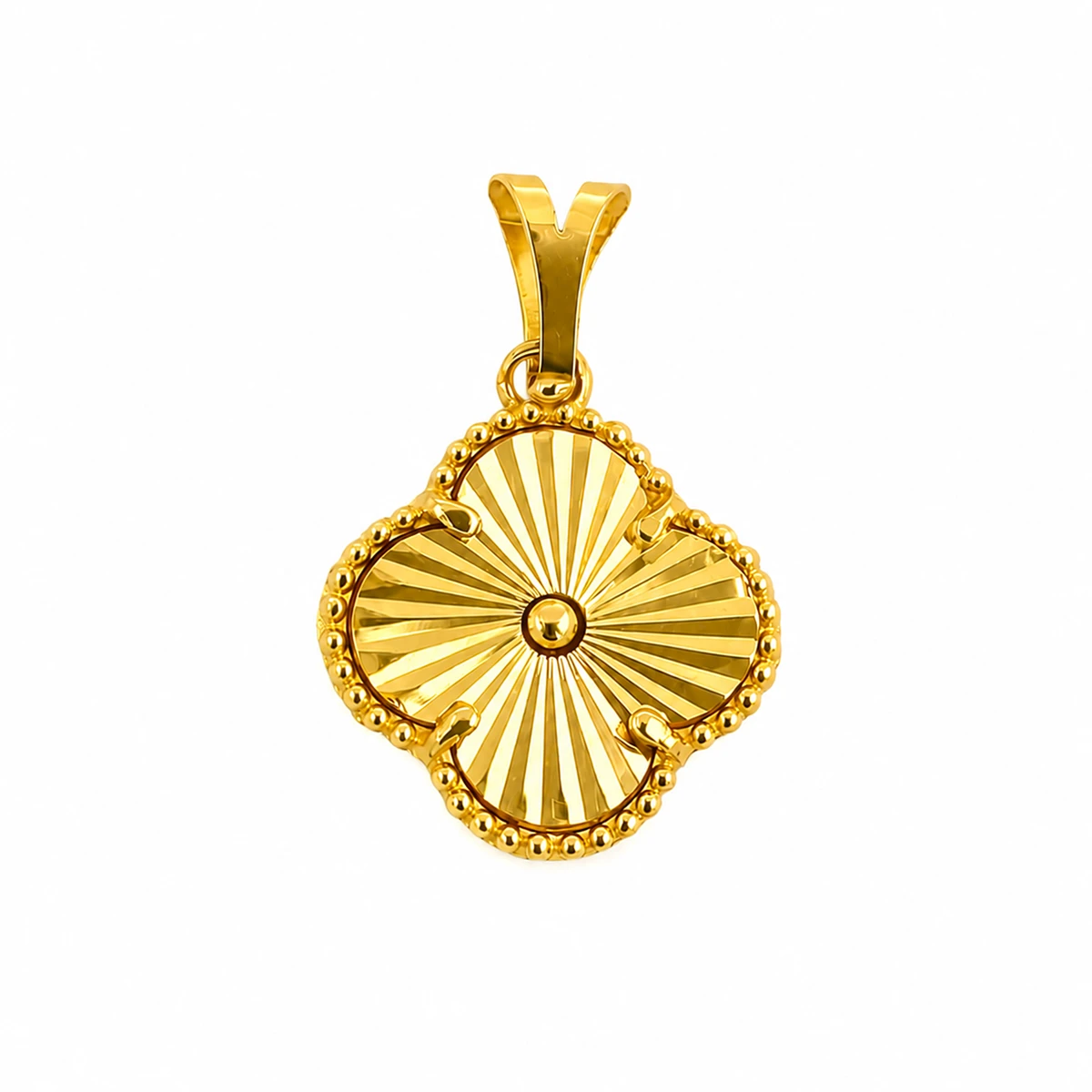vancleef-pendant2 آویز گردنبند طلا 18 عیار سوزیانا مدل ونکلیف تراش - Image 1