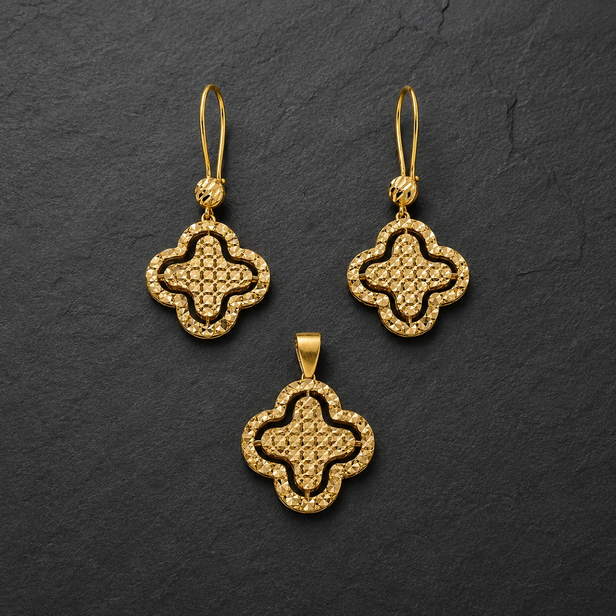 vancleef-tr2 ست طلا 18 عیار زنانه سوزیانا مدل ونکلیف تراش کد 1 - Image 1